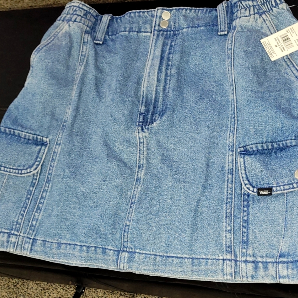 Womens sidewalk denim rok farmer skirt